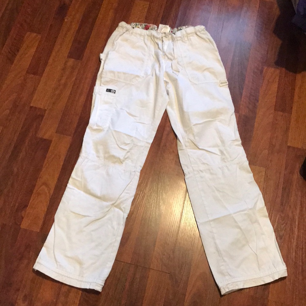 Koi white scrub pants medium tall